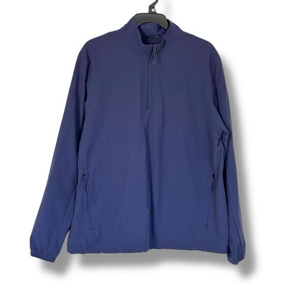 Lululemon Men's Sz Medium Night Sea Blue Half Zip Windbreaker Golf Jacket - Picture 1 of 8